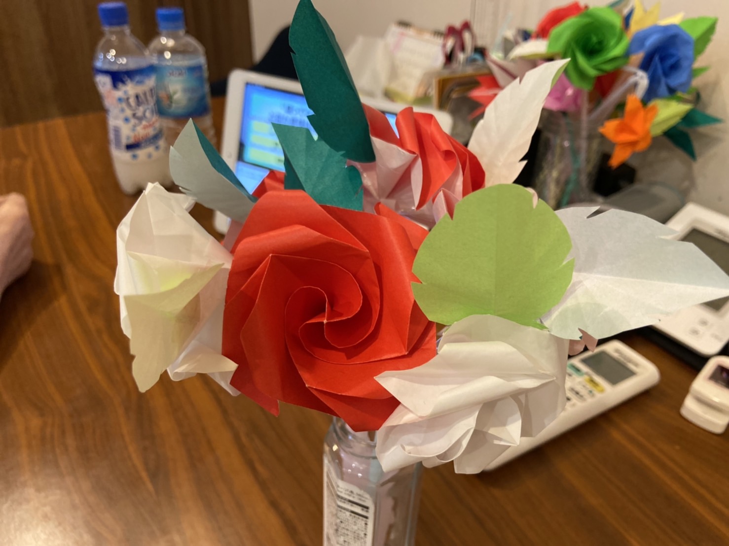 折り紙の薔薇